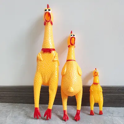 Screaming Chicken Squeaky Dog Toy, Stress Relief - 5