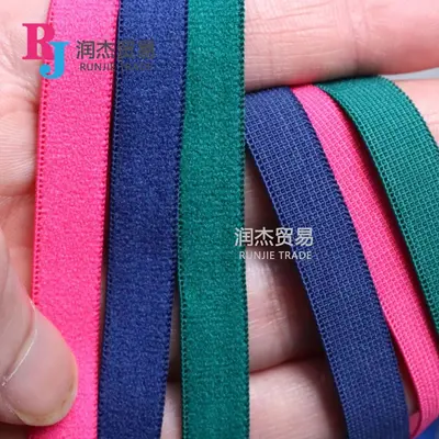 Farbiges Plüsch-Gummiband, Nylon-Flachelastik - 4