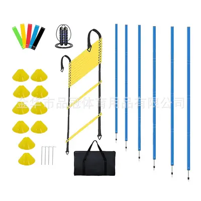 Football Agility Ladder Training Set with Cones and Jump Grid - 10