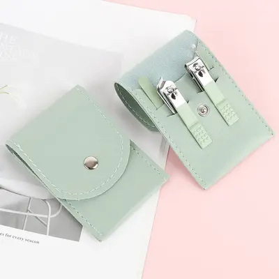 4-Piece Foldable Manicure Set, Matcha Green Nail Scissors Set