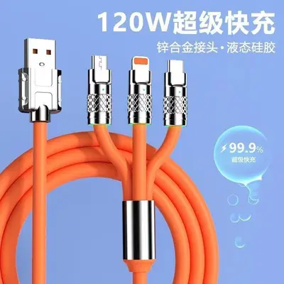 Jike 1-3 veri kablosu 120W, Apple Android USB-C şarj