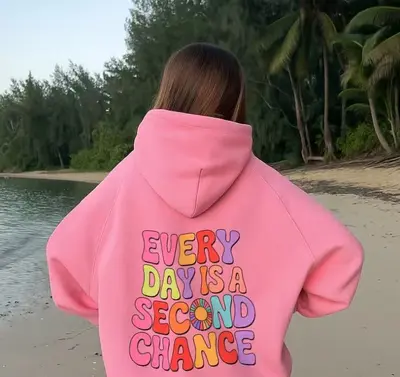 Damen-Kapuzensweatshirt mit Buchstabendruck, Frühjahr/Herbst - 9