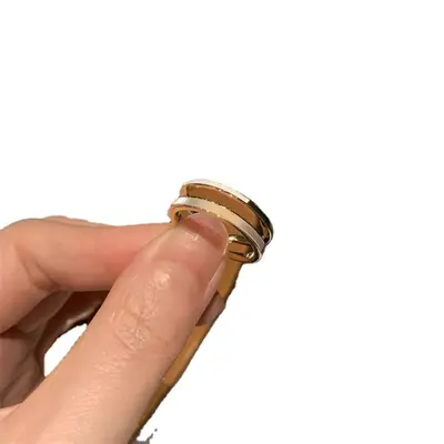 Çift katmanlı damla sırlı açık yüzük kadın