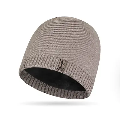 Korean-Style Knitted Wool Beanie, Fleece-Lined Winter Hat - 11