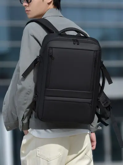 Men's Backpack, Expandable, with Laptop Compartment for Business and Travel