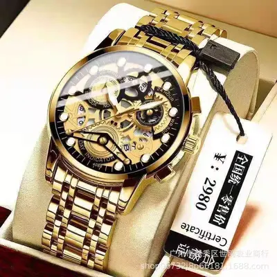 Kasrluo Quarzwerk Durchbruch wasserdichte Herrenuhr - 7