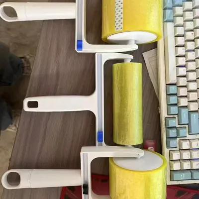Wide adhesive lint roller, 100m, tear-off