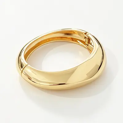 Metal open elastic couple bracelet, irregular design - 6