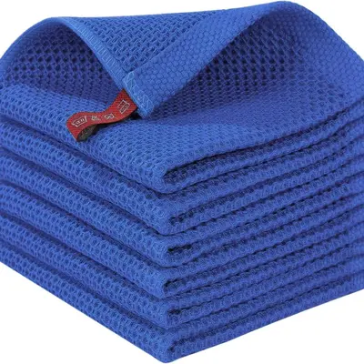 Amazon's Best-Selling Pure Cotton Honeycomb Kitchen Square Towel Set, Easy-to-Clean Looped Waffle Square Towel Wholesale - 13