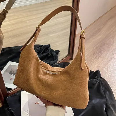 Matte Retro Women's Bag, Large Capacity, Single Shoulder Crossbody Tote - 8