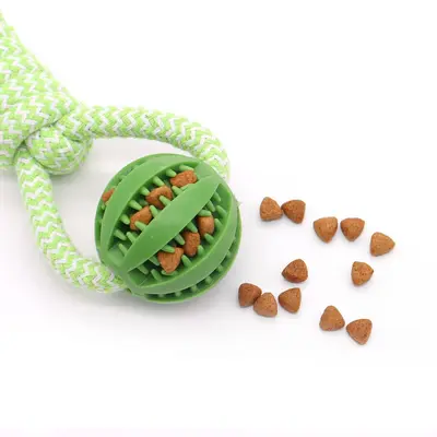 Indestructible Dog Toy Chew Resistant Self-Play Boredom Relief Pet Chewing Molar Dog Toy Bite-Proof Rope Ball Puppy Supplies