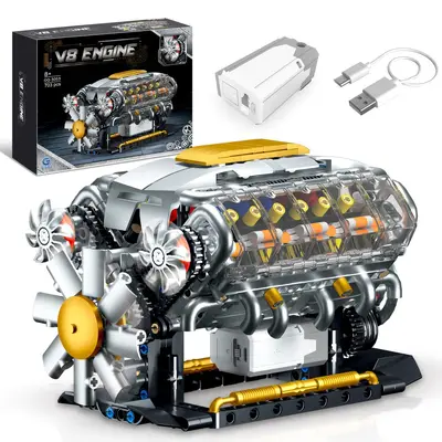 Gaoqi 3053-YC614 Mechanical Engine Model Building Blocks for Children - 12