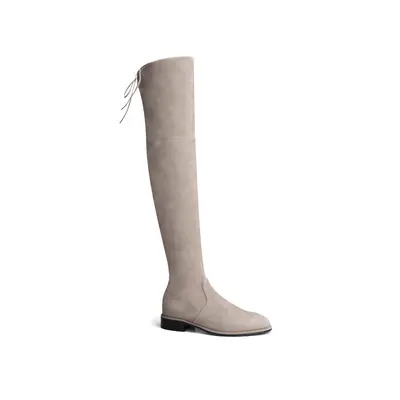 Damen-Reiterstiefel, gefüttert, Blockabsatz, elastisch, overknee - 13
