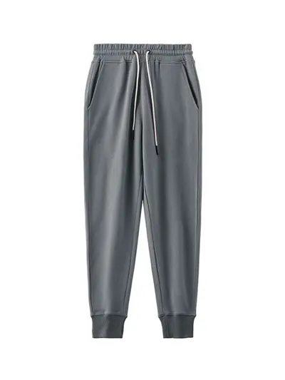 Heavyweight 100% Cotton Men's Sweatpants, Tapered Leg, Drawstring