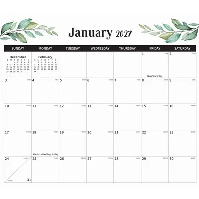 Magnet-Planungskalender 2027 Englisch, 18 Monate - 7