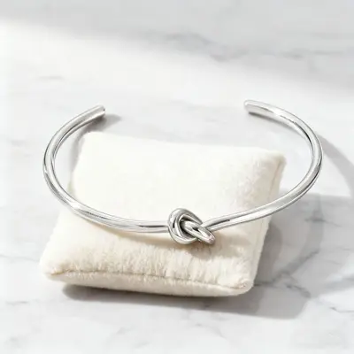 Unisex Stainless Steel Open Cuff Bracelet, 18K Gold