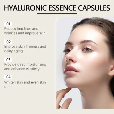 HOYGI hiyaluronik asit serum kapsülü nazik nemlendirme ile cildin durumunu korur, pürüzsüz ve ince dokulu cilt serumu