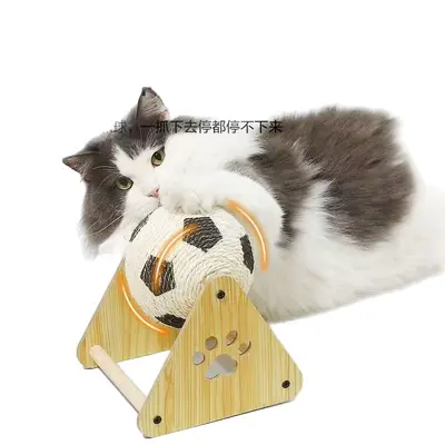 Sisal Rope Cat Scratching Ball, Upright, Wear-Resistant Cat Toy