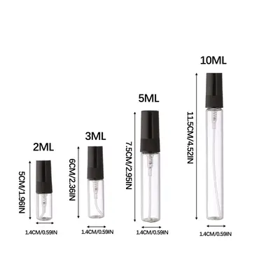 2ml 3ml 5ml 10ml Doldurulabilir Parfüm Numune Şişesi Cam Sprey Şişe Deneme Paketi - 8