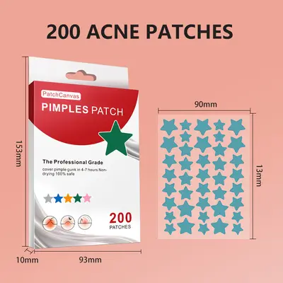 PatchCanvas痘痘贴盒装7色透明圆形痘痘贴纸SHOPEE现货厂家批发 - 9