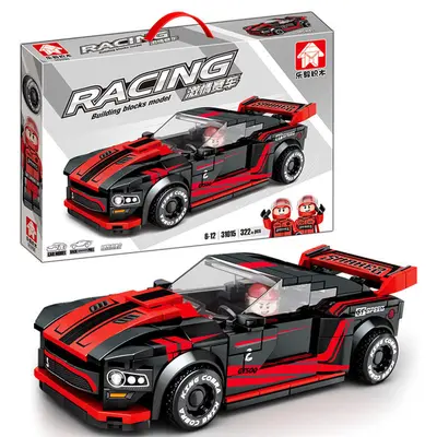 LEGO Compatible Racing Car Building Blocks, Small Pieces for Boys - 6
