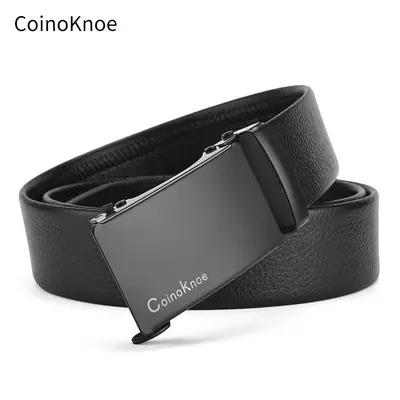 Coinoknoe Herren Gürtel Automatikschnalle Sportwagendesign Ledergürtel Hose Gürtel Viral Hit Bestseller Lagerbestand