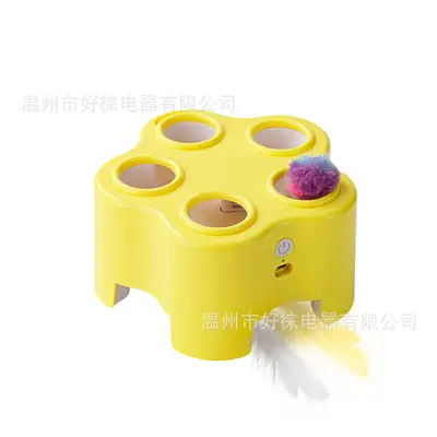 3-in-1 Electric Cat Teaser Wand and Whack-a-Mole Cat Toy