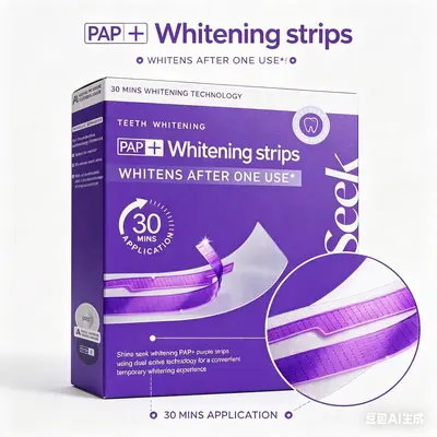 30-Minute Fast Whitening PAP Purple Teeth Strips, Peroxide-Free - 4