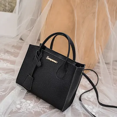 Women's Litchi Pattern Single Shoulder Crossbody Bag, 2025 Style - 5