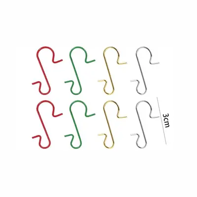 Christmas Hooks, Colorful S-Hooks and Metal Flower Hooks - 9