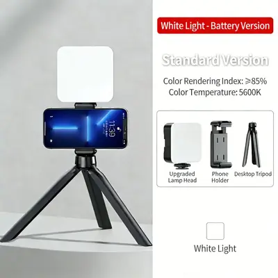 Akıllı Telefon Selfie Canlı Yayın Dolgu Işığı RGB Taşınabilir Kamera Fotoğraf Video Güzellik LED Tofu Cep Işık Lambası - 11