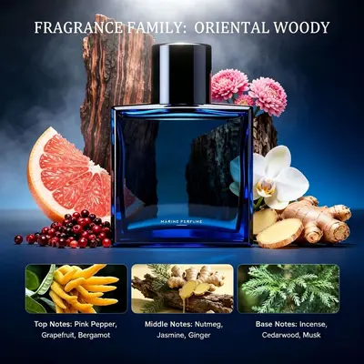 CHARM UNFOLDS MARINE men's perfume, long-lasting fragrance