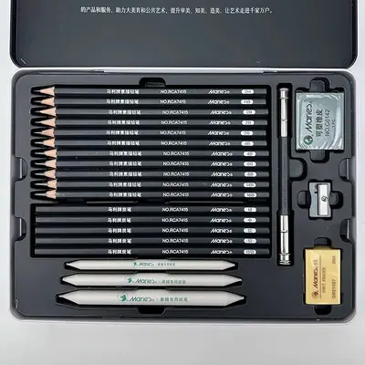 Marley Skizzenstift-Set, Anfänger-Kunstset, Kohlestifte - 7