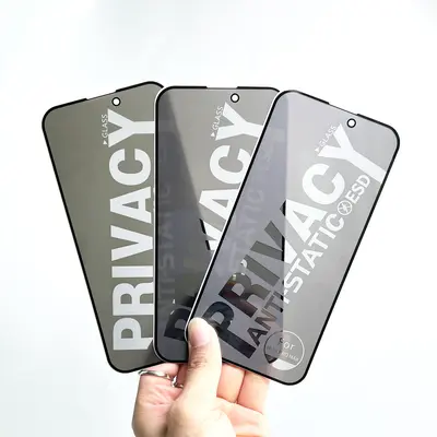 Apple iPhone tempered glass screen protector, 16 Pro, 15 Pro Max, 13, X compatible - 10