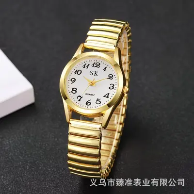 SK Quarz-Armbanduhr digitale Anzeige Edelstahl wasserdicht - 7