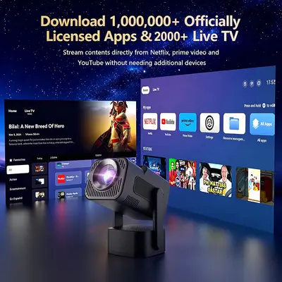 Neuer S320 PLUS Projektor - Drahtlose Bildschirmspiegelung, großes Display, tragbarer HD-Heimprojektor
