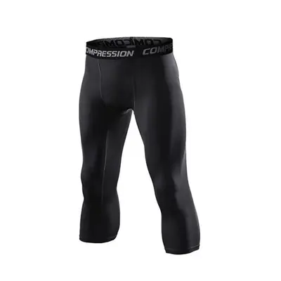 Men's Basketball Sports Leggings, 7/8 Length, Quick-Dry, Compression - 8