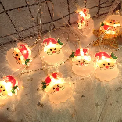 Noel ağacı ışık dize led yıldız dekorasyon atmosfer ışığı koyu yeşil bakır tel ile açık su geçirmez Noel dekorasyon ışıkları - 10