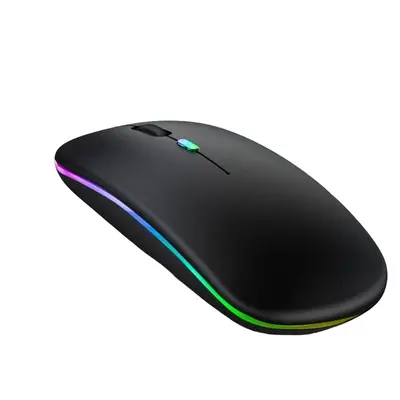 Fabrika çıkışlı sınır ötesi Bluetooth ışıklı mouse şarjlı sessiz ultra ince ofis tablet iş çift modlu kablosuz mouse