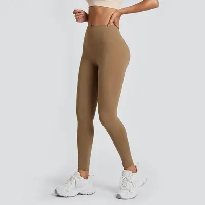 Seamless Peach Hip Yoga Pants, High-Waisted, Full Length - 11