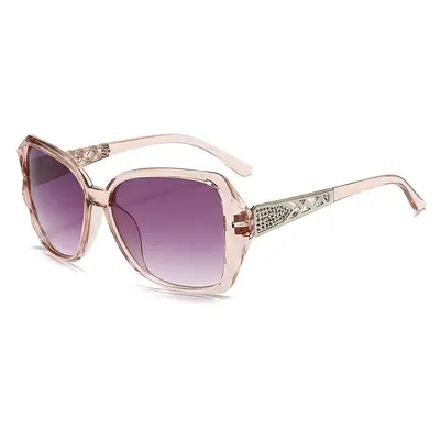 Rhinestone Women's Sunglasses, Oversized Toad Frame, UV Protection, Retro - 11