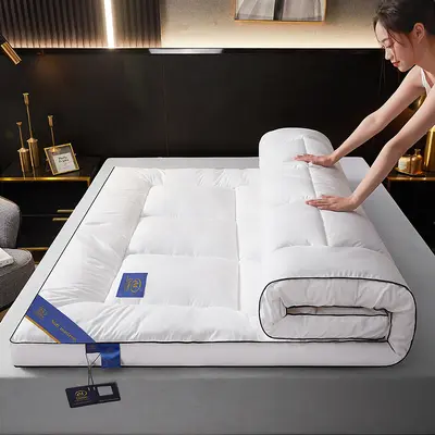 Five-Star Hotel Mattress Feather Fiber Soft Pad Thick Tatami Mat Topper for Home Guesthouses Rental Bedding
