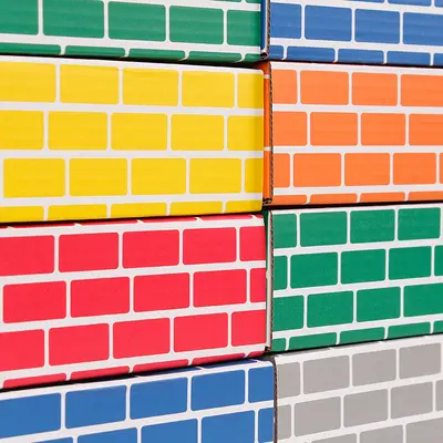 Children's Artificial Paper Brick Building Blocks, DIY Castle Set - 5