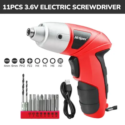 Mini elektrikli tornavida, 3,6V, 11 parçalı set - 8