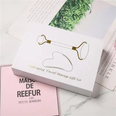 Jade stone roller scraping board box facial eye beauty scraping board paper box with lid magnetic packaging box - 8