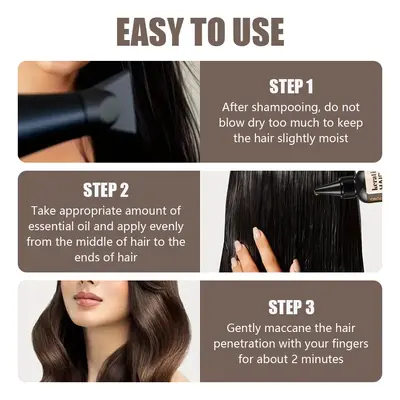 Keratin-Haarpflegeöl gegen Frizz, feuchtigkeitsspendend und glättend