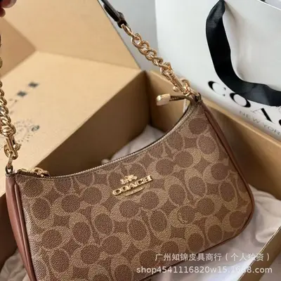 Coach High Edition Outlet 2025 Teri 25 Underarm Bag Classic Signature Fashion Single Shoulder Crossbody Handbag Crescent Bag - 9