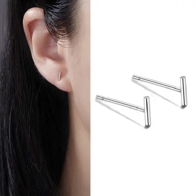S999 Sterlingsilber Ohrstecker, elegant klein - 9