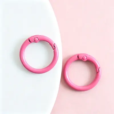 Painted alloy spring clasp key ring, DIY accessory - 12