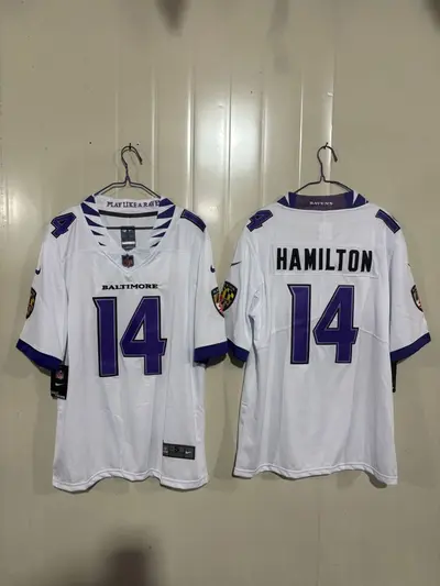 NFL Embroidered Baltimore Ravens Olive Jersey, Quality Embroidery - 10